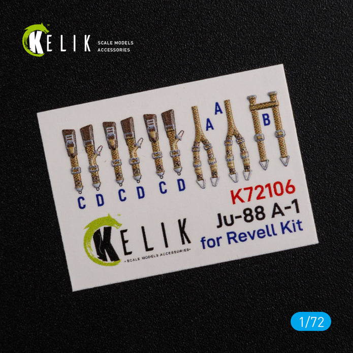 Interior 3D Decals Aircraft Junkers Ju-88 A-1 (for Revell Model kit) Scale 1:72 KeliK K72106 Germany (WW2)