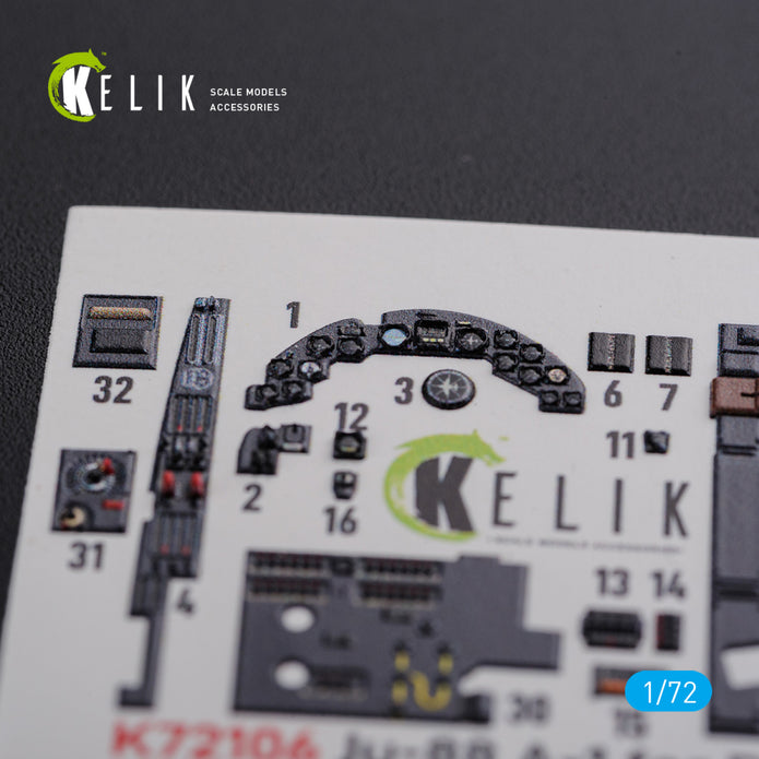 Interior 3D Decals Aircraft Junkers Ju-88 A-1 (for Revell Model kit) Scale 1:72 KeliK K72106 Germany (WW2)