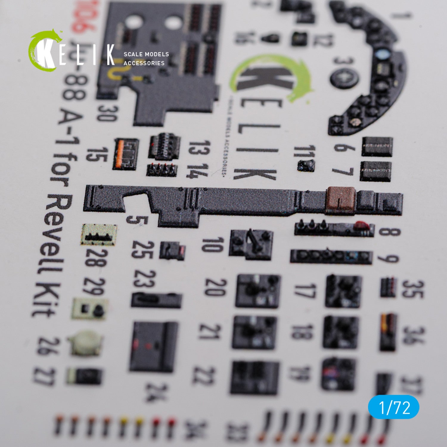 Interior 3D Decals Aircraft Junkers Ju-88 A-1 (for Revell Model kit) Scale 1:72 KeliK K72106 Germany (WW2)