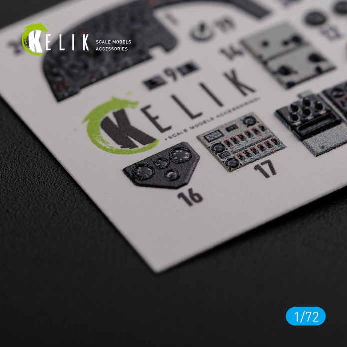 Interior 3D Decals Aircraft Mitsubishi KI-21 (for ICM kit Scale Model kit) Scale 1:72 KeliK K72107 Japan (WW2)