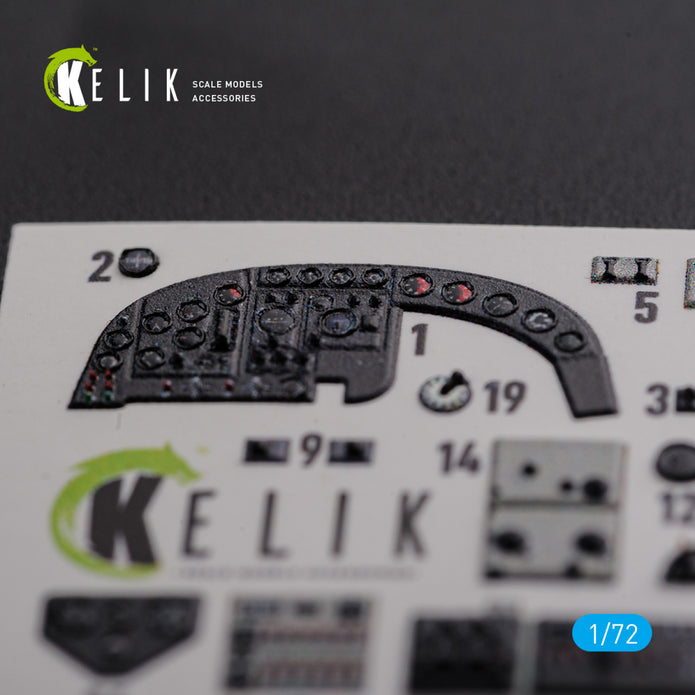 Interior 3D Decals Aircraft Mitsubishi KI-21 (for ICM kit Scale Model kit) Scale 1:72 KeliK K72107 Japan (WW2)