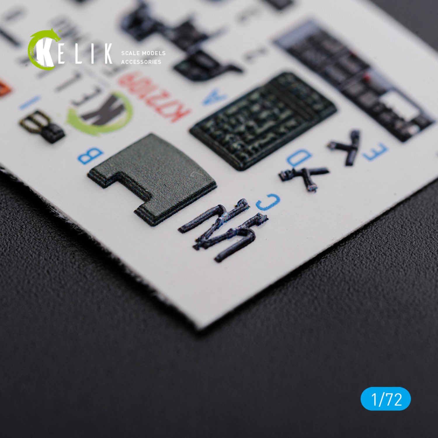General Dynamics F-16 MLU Interior 3D Decals (for Revell Model kit) Scale 1:72 KeliK K72109 USA