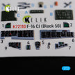 General Dynamics F-16 CJ (Block 50) Interior 3D Decals Aircraft (for Tamiya Model kit) Scale 1:72 KeliK K72110 USA