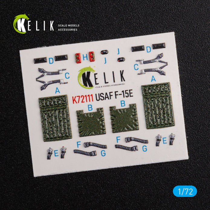 F-15E McDonnell Douglas Interior 3D Decals (for Academy Model kit) Scale 1:72 KeliK K72111 USA