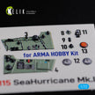 Hawker Sea Hurricane Mk I Interior 3D Decals (for Arma Hobby Model kit) Scale 1:72 KeliK K72115 United Kingdom (WW2)