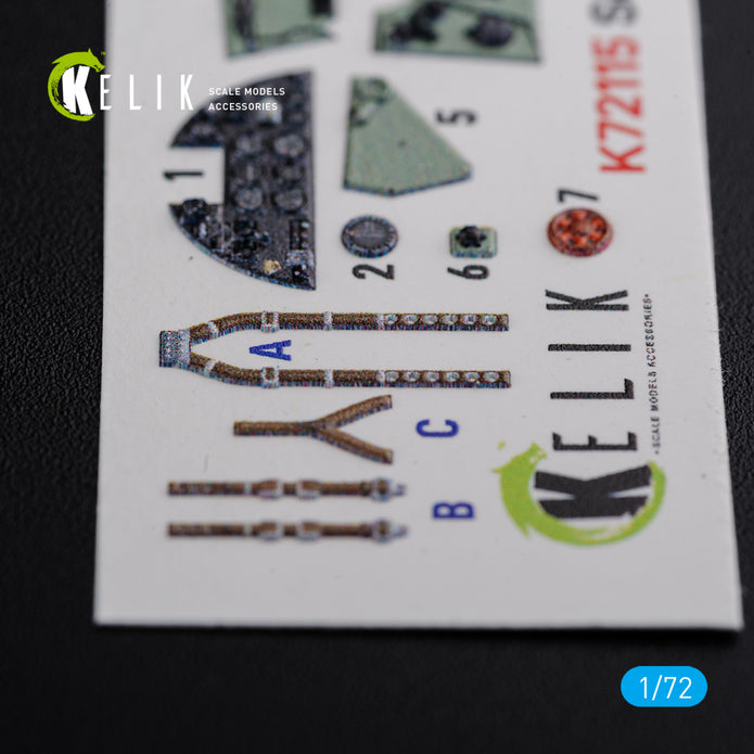Hawker Sea Hurricane Mk I Interior 3D Decals (for Arma Hobby Model kit) Scale 1:72 KeliK K72115 United Kingdom (WW2)