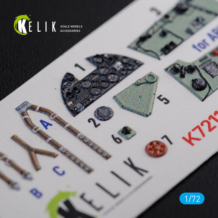 Hawker Sea Hurricane Mk I Interior 3D Decals (for Arma Hobby Model kit) Scale 1:72 KeliK K72115 United Kingdom (WW2)