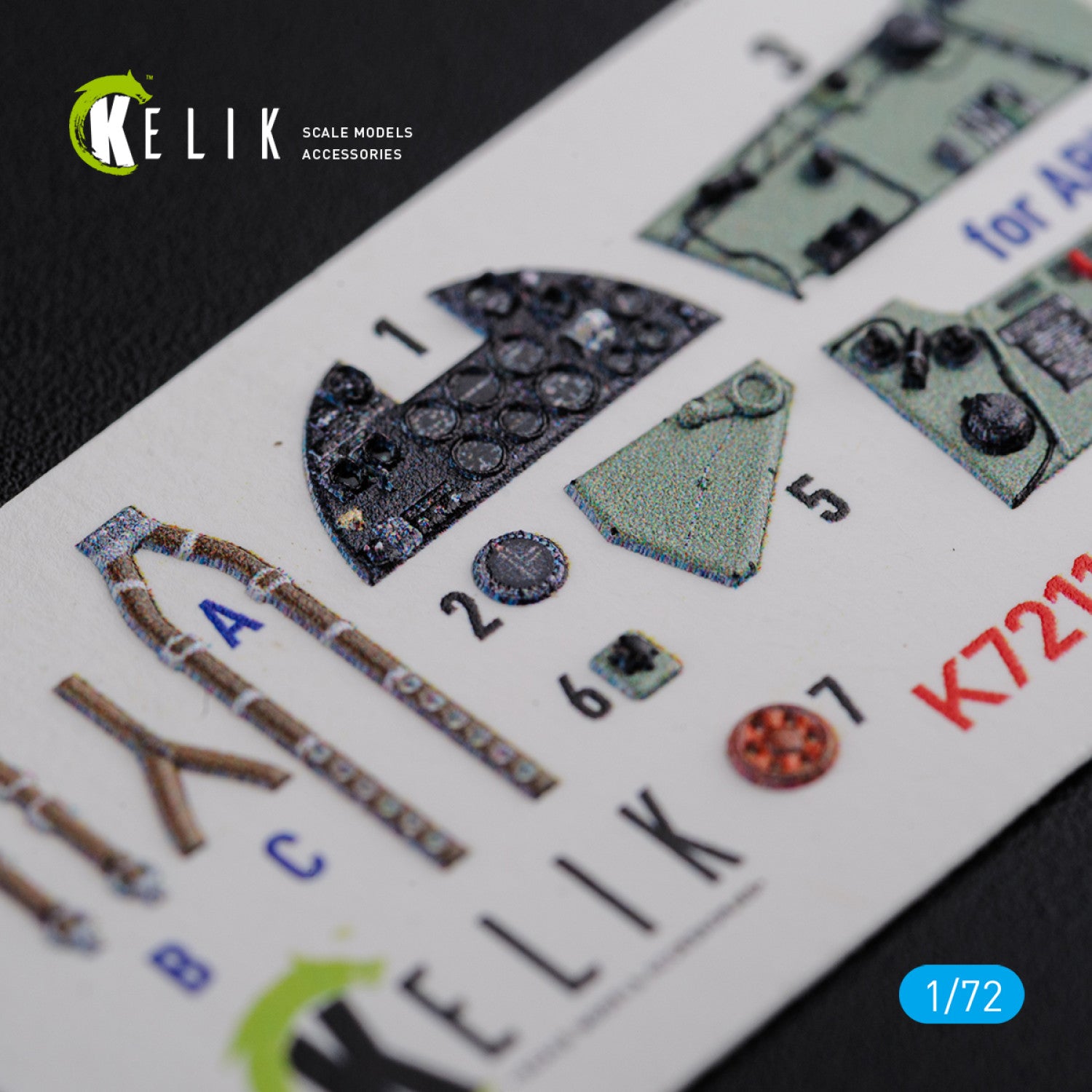 Hawker Sea Hurricane Mk I Interior 3D Decals (for Arma Hobby Model kit) Scale 1:72 KeliK K72115 United Kingdom (WW2)