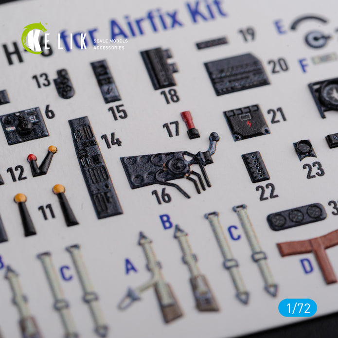 Interior 3D Decals He-111 H6 Heinkel Aircraft (for Airfix Model kit) Scale 1:72 KeliK 72116 Germany (WW2)