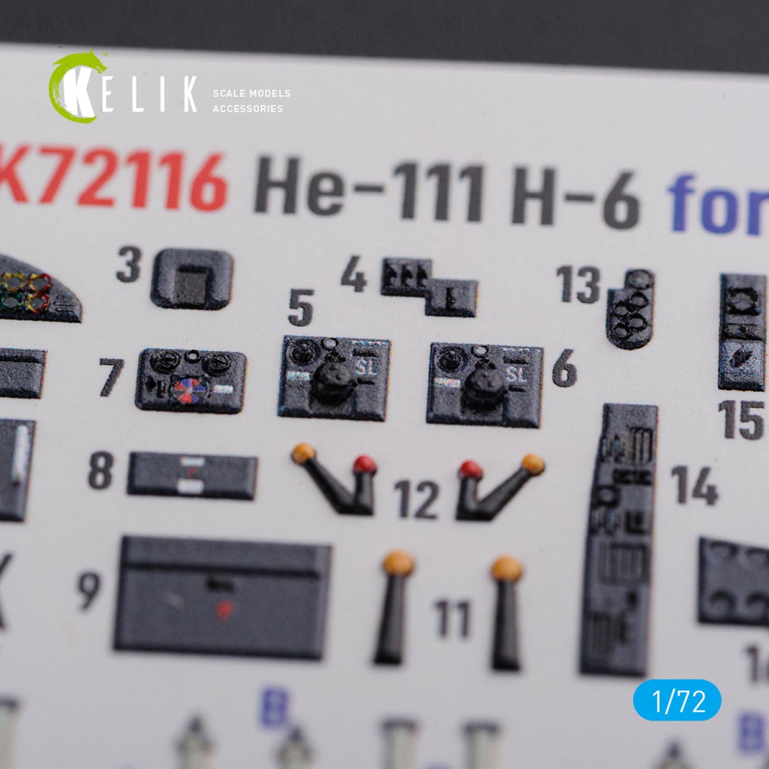 Interior 3D Decals He-111 H6 Heinkel Aircraft (for Airfix Model kit) Scale 1:72 KeliK 72116 Germany (WW2)