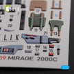 Dassault Mirage 2000C Interior 3D Decals Aircraft (for ModelSvit Model kit) Scale 1:72 KeliK K72119 France