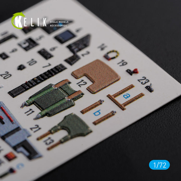 Dassault Mirage 2000C Interior 3D Decals Aircraft (for ModelSvit Model kit) Scale 1:72 KeliK K72119 France