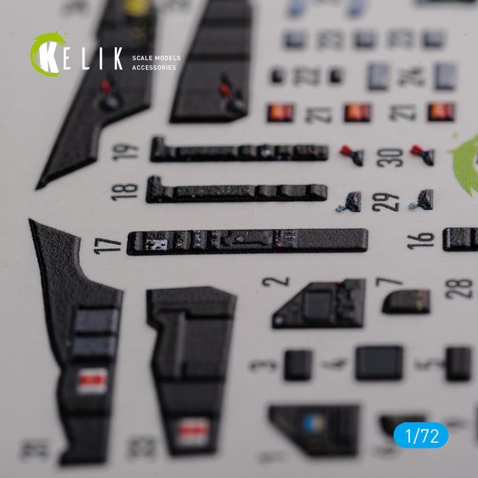 Dassault Mirage 2000D Interior 3D Decals (for ModelSvit Model kit) Scale 1:72 KeliK K72120 France