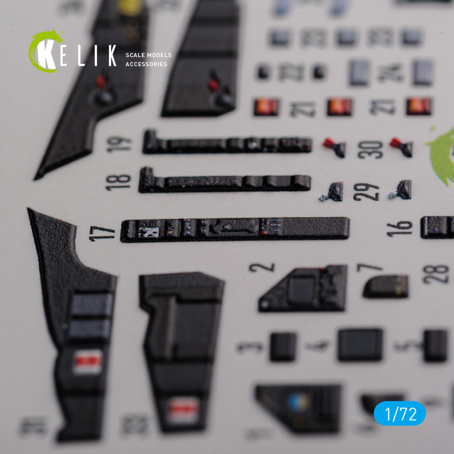 Dassault Mirage 2000D Interior 3D Decals (for ModelSvit Model kit) Scale 1:72 KeliK K72120 France