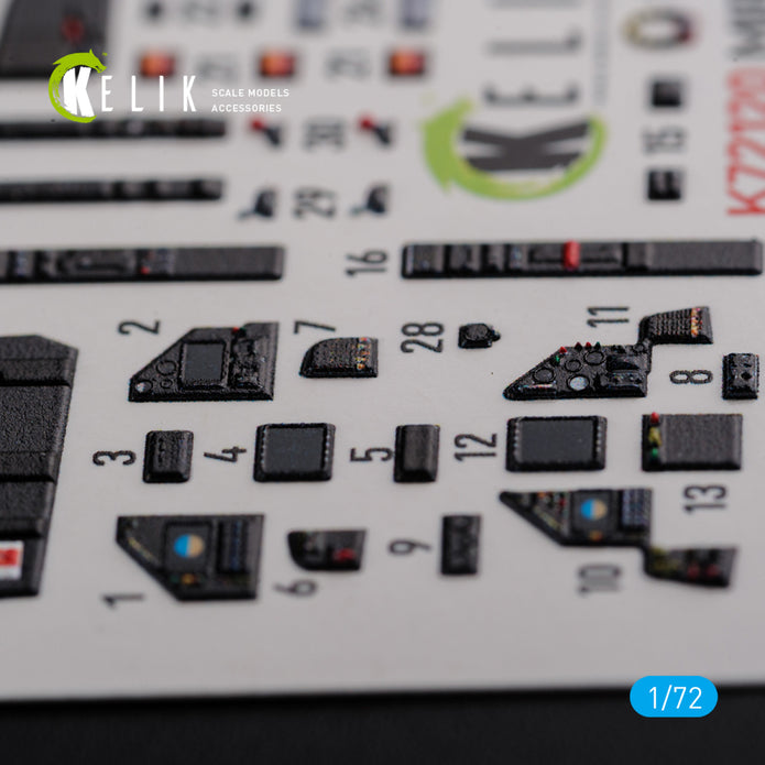 Dassault Mirage 2000D Interior 3D Decals (for ModelSvit Model kit) Scale 1:72 KeliK K72120 France