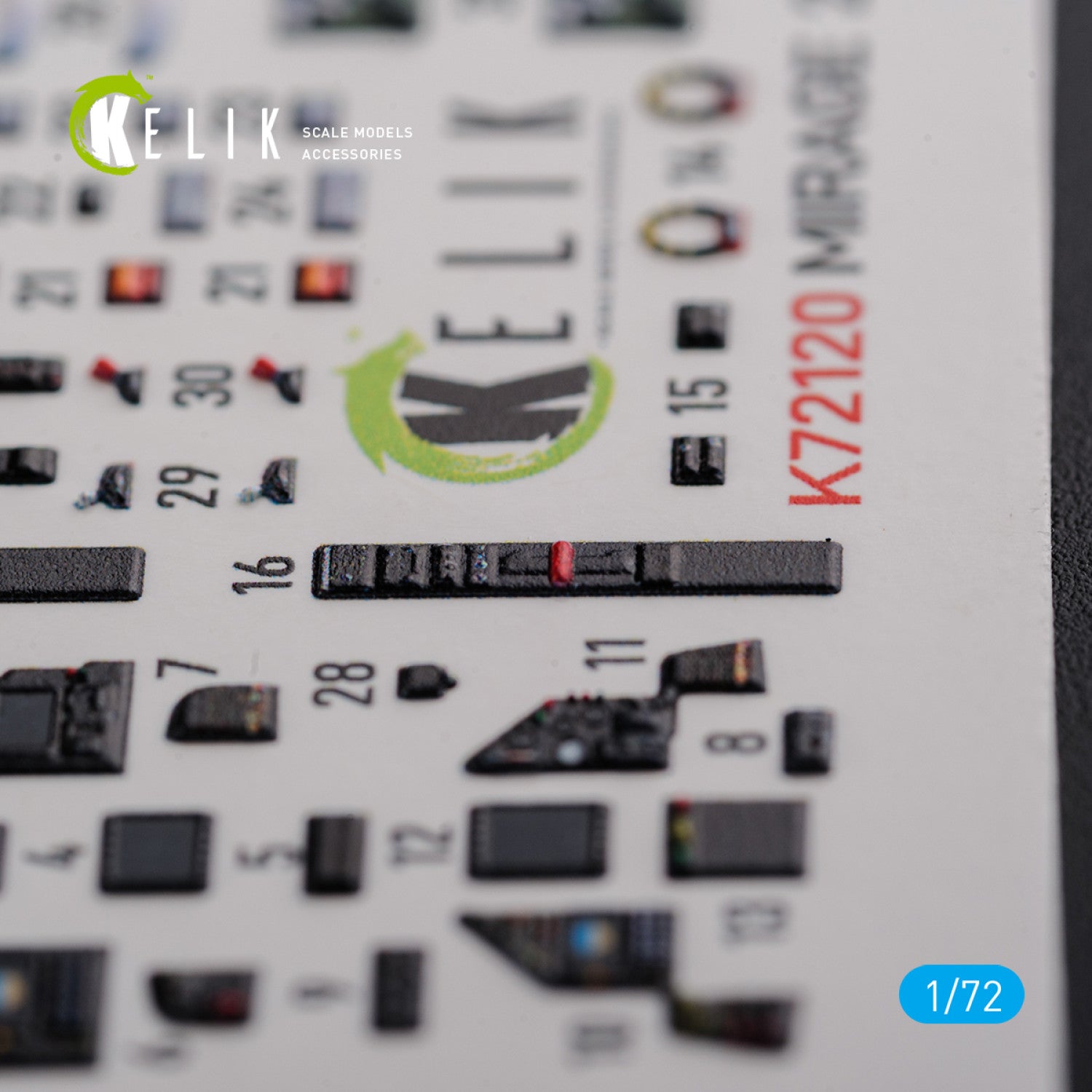 Dassault Mirage 2000D Interior 3D Decals (for ModelSvit Model kit) Scale 1:72 KeliK K72120 France