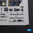 Interior 3D Decals Messerschmitt BF109-F2/F4 for Fine Molds Model kit) Scale 1:72 KeliK K72123 Germany (WW2)