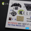 Interior 3D Decals Messerschmitt BF109-F2/F4 for Fine Molds Model kit) Scale 1:72 KeliK K72123 Germany (WW2)