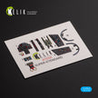 Super Etendard. Interior 3D Decals (for Academy Aircraft model kit) Scale 1:72 KeliK K72131