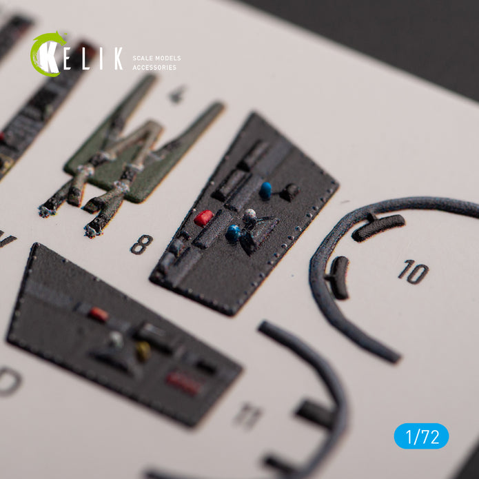 Super Etendard. Interior 3D Decals (for Academy Aircraft model kit) Scale 1:72 KeliK K72131