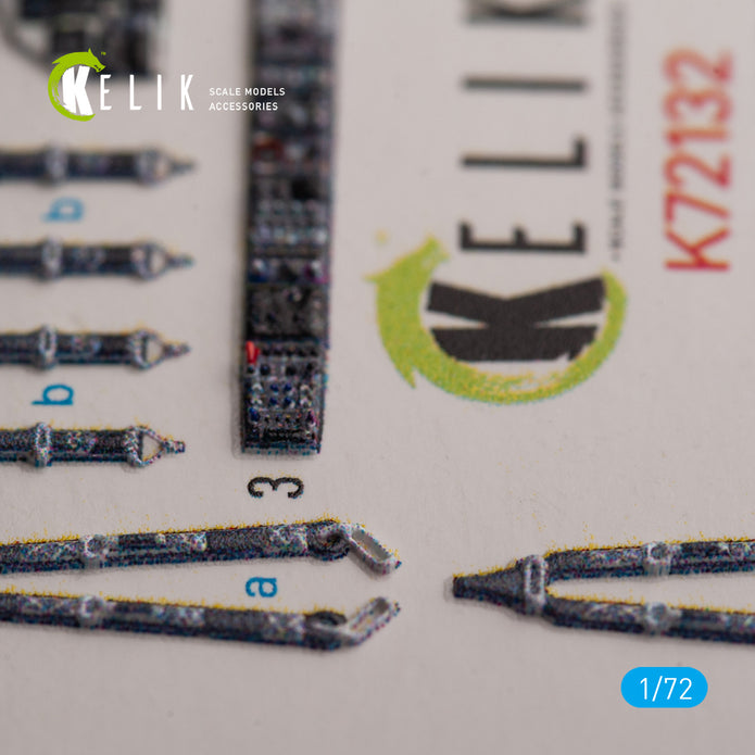 UH-2C SEASPRITE. Interior 3D Decals (for Clear Prop Helicopter model kit) Scale 1:72 KeliK K72132