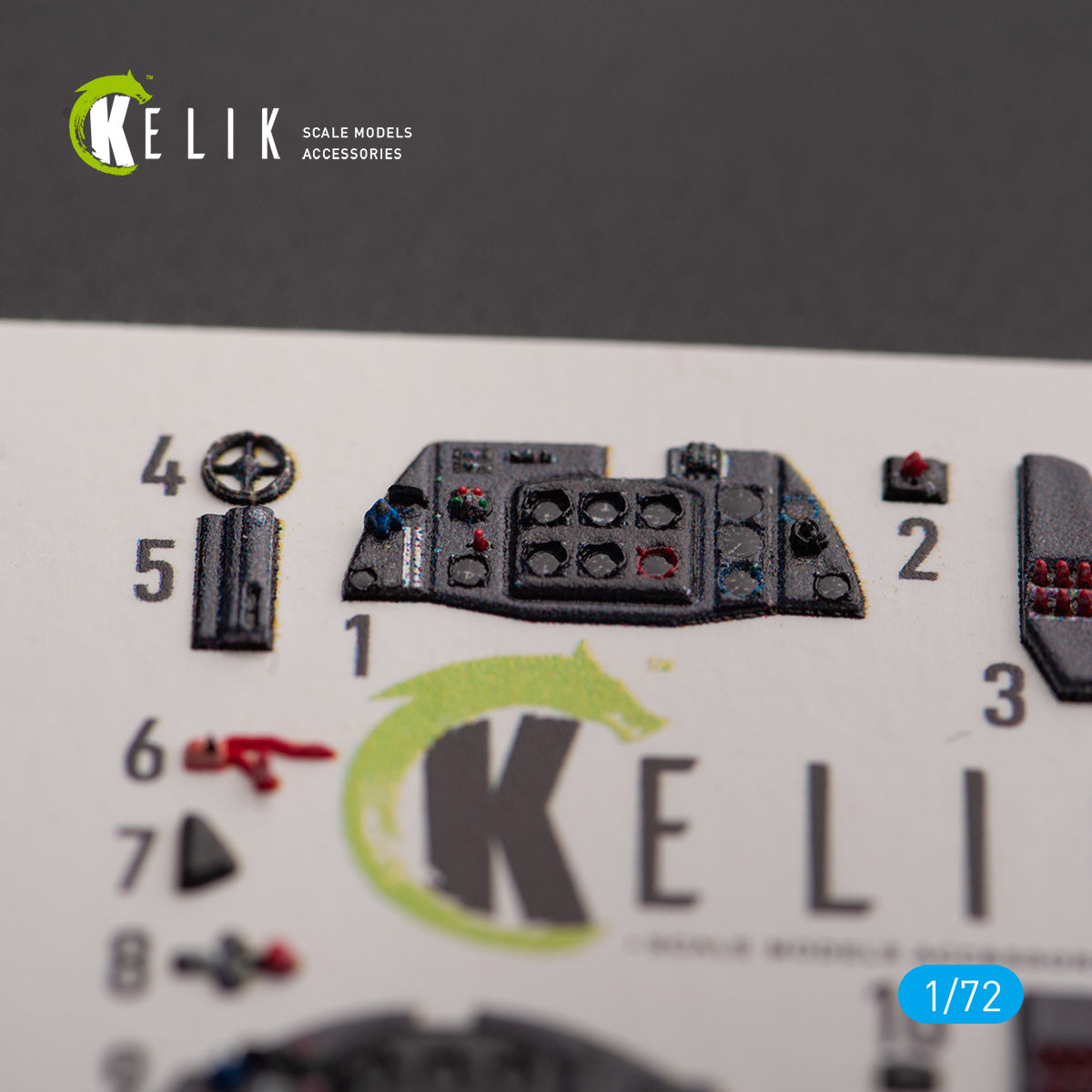 Me 163 B/S Komet. Interior 3D Decals (for Hobby 2000/Academy Aircraft model kit) Scale 1:72 KeliK K72145