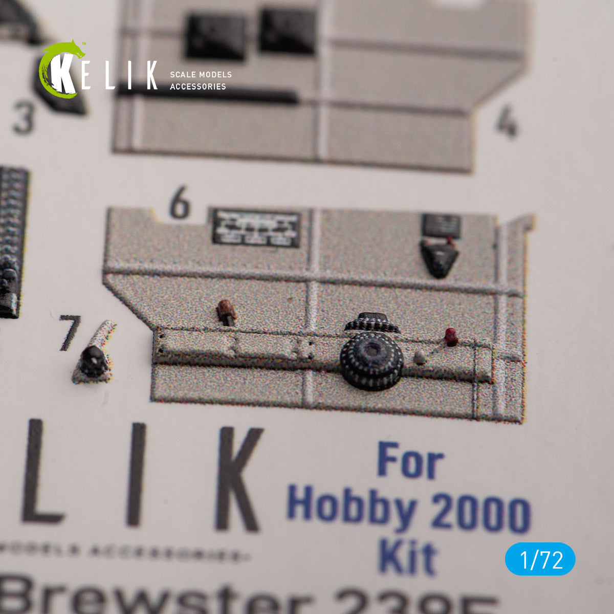 Brewster 239E. Interior 3D Decals (for Hobby 2000/Hasegawa Aircraft model kit) Scale 1:72 KeliK K72146