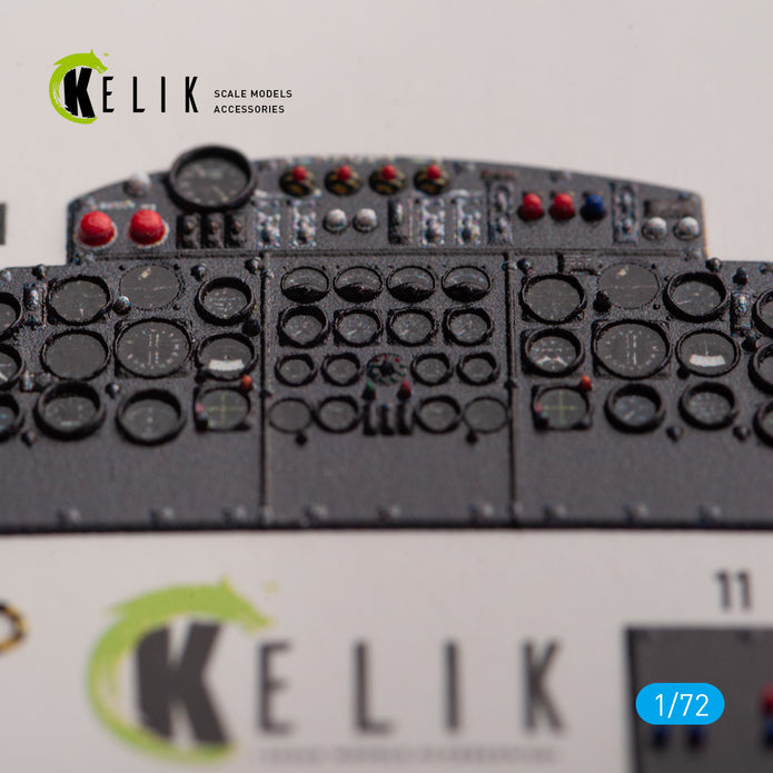 Vickers Valiant B(PR)K.1 front cockpit. Interior 3D Decals (for Airfix Aircraft model kit) Scale 1:72 KeliK K72148