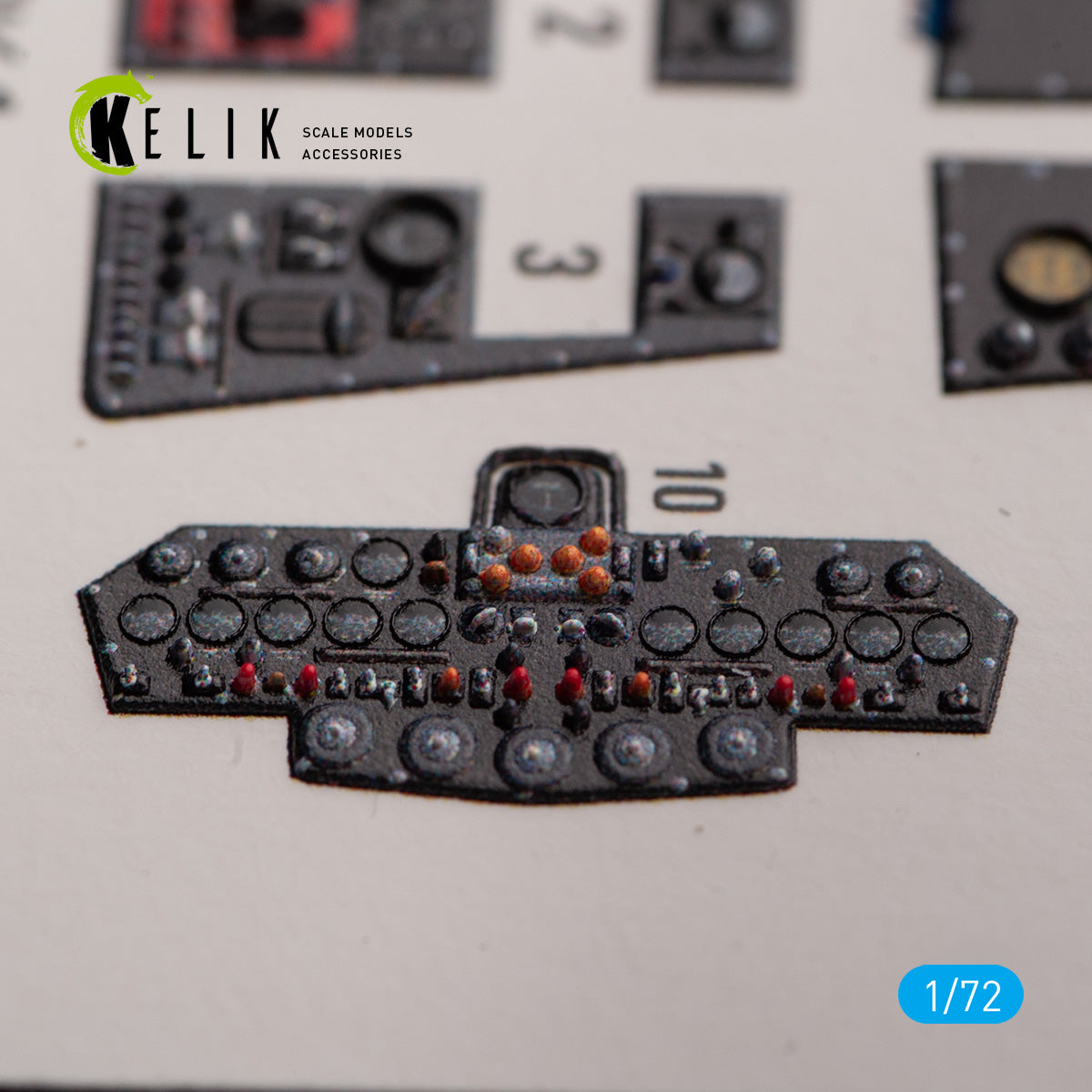 Vickers Valiant B(PR)K.1 front cockpit. Interior 3D Decals (for Airfix Aircraft model kit) Scale 1:72 KeliK K72148