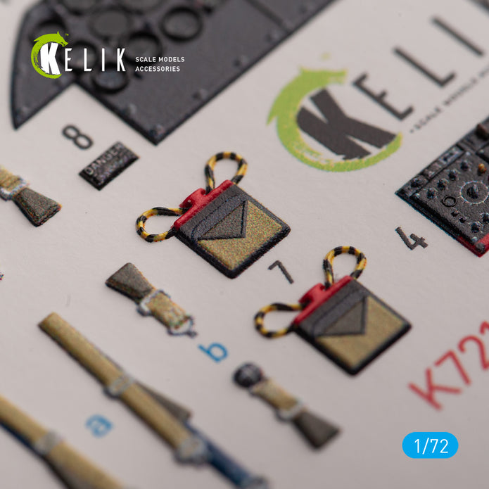 Vickers Valiant B(PR)K.1 front cockpit. Interior 3D Decals (for Airfix Aircraft model kit) Scale 1:72 KeliK K72148