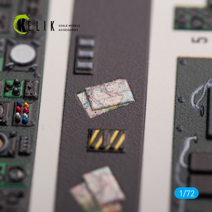 Vickers Valiant B(PR)K.1 rear cockpit . Interior 3D Decals (for Airfix Aircraft model kit) Scale 1:72 KeliK K72149