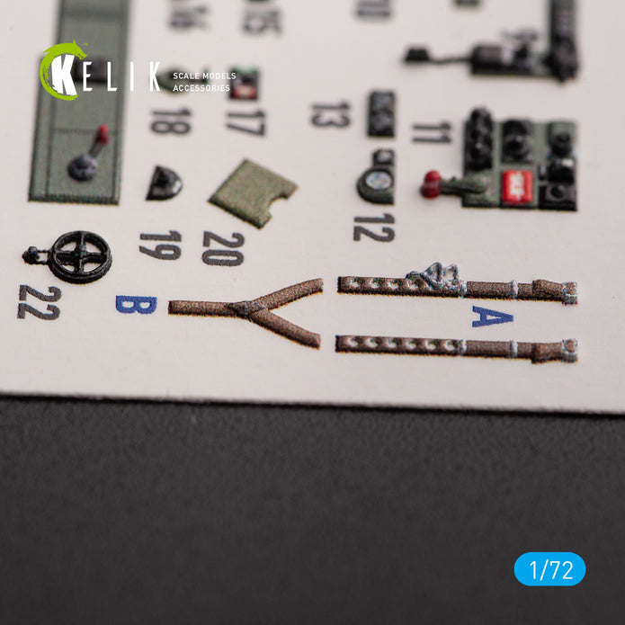 Bristol Beaut Mk.1. Interior 3D Decals (for Airfix Aircraft model kit) Scale 1:72 KeliK K72151