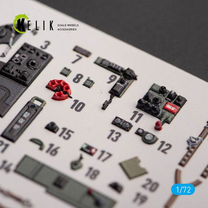 Bristol Beaut Mk.1. Interior 3D Decals (for Airfix Aircraft model kit) Scale 1:72 KeliK K72151
