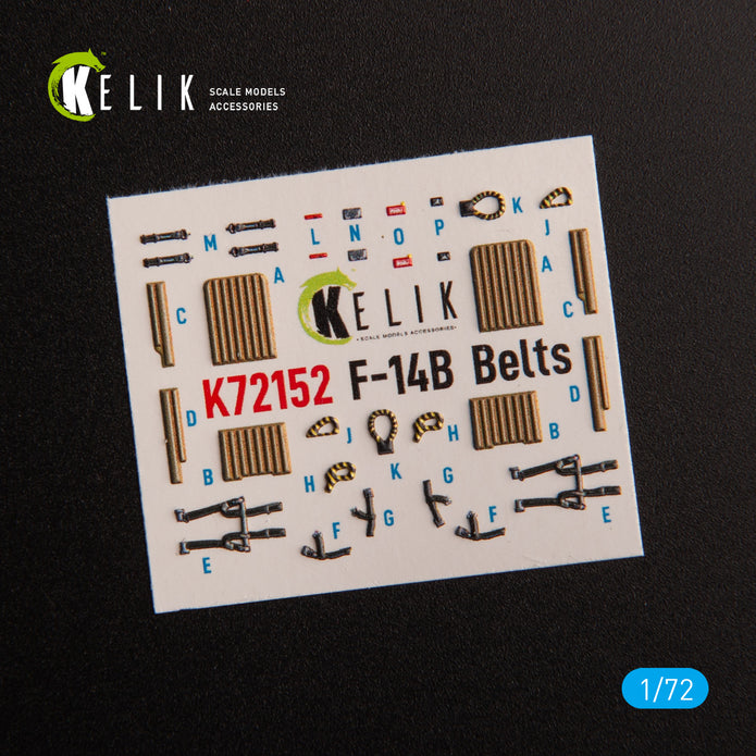 F-14B. Interior 3D Decals (for Great Wall Hobby (GWH) Aircraft model kit) Scale 1:72 KeliK K72152