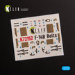 F-14B. Interior 3D Decals (for Great Wall Hobby (GWH) Aircraft model kit) Scale 1:72 KeliK K72152