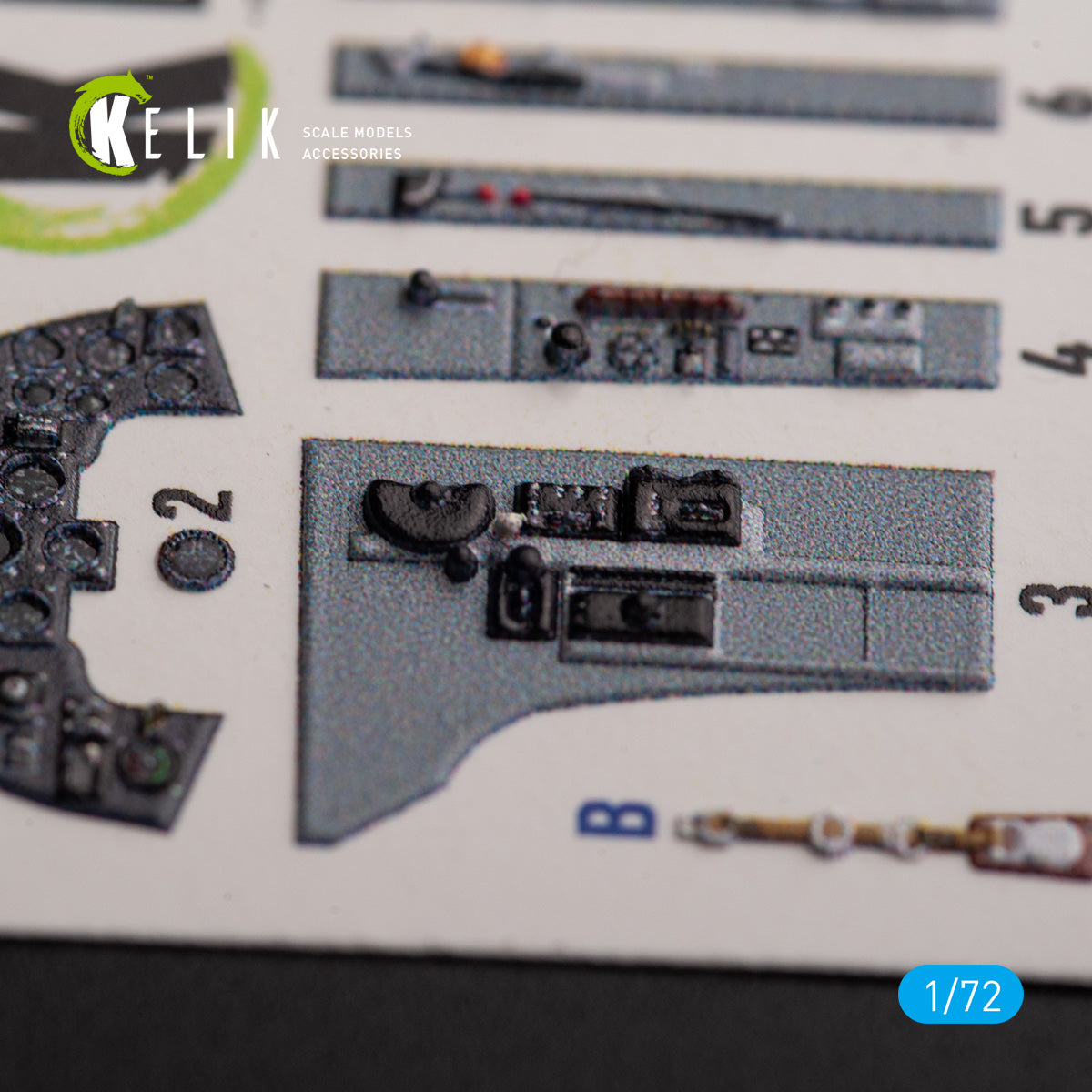 Hawker Sea Fury FB.11. Interior 3D Decals (for Trumpeter Aircraft model kit) Scale 1:72 KeliK K72153