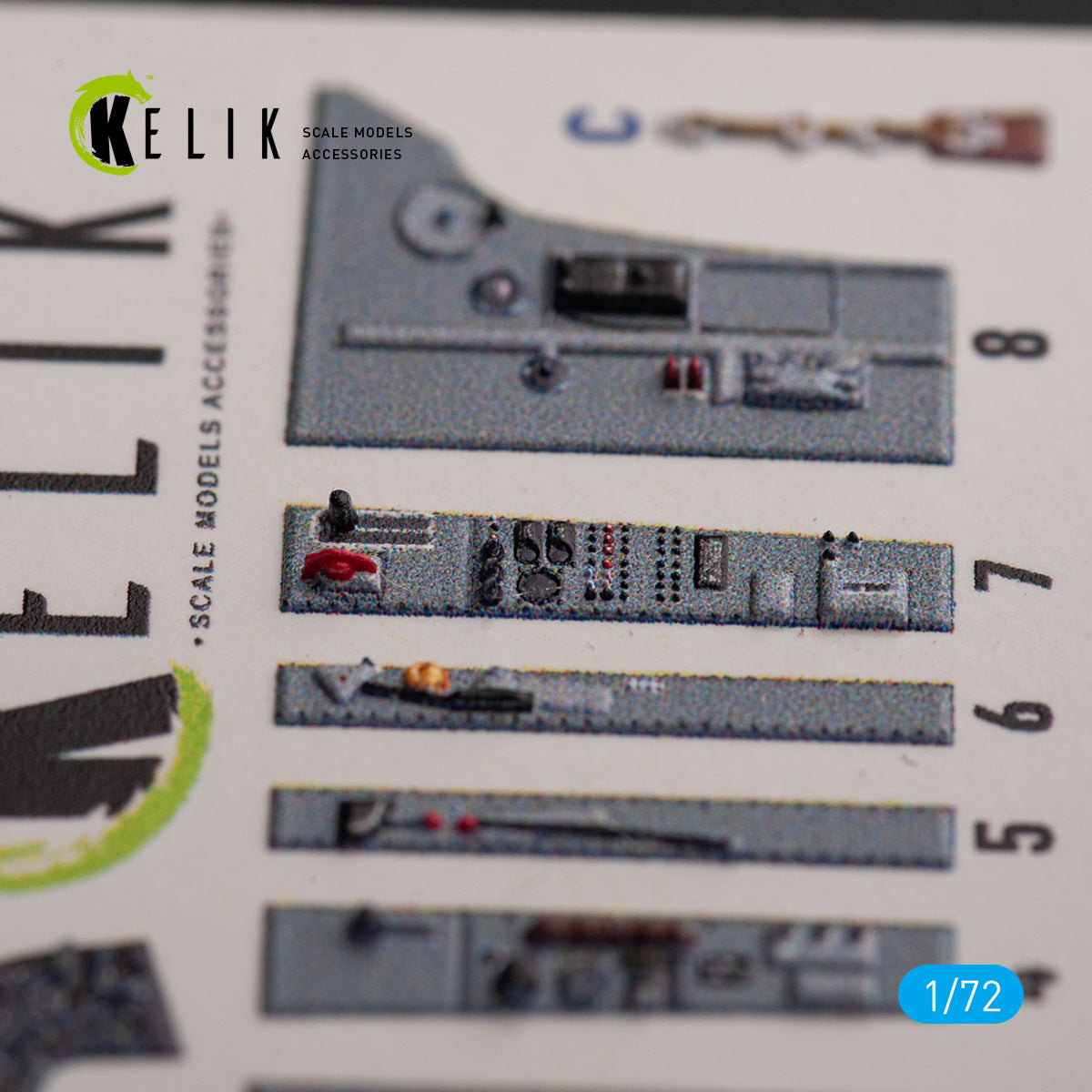 Hawker Sea Fury FB.11. Interior 3D Decals (for Trumpeter Aircraft model kit) Scale 1:72 KeliK K72153