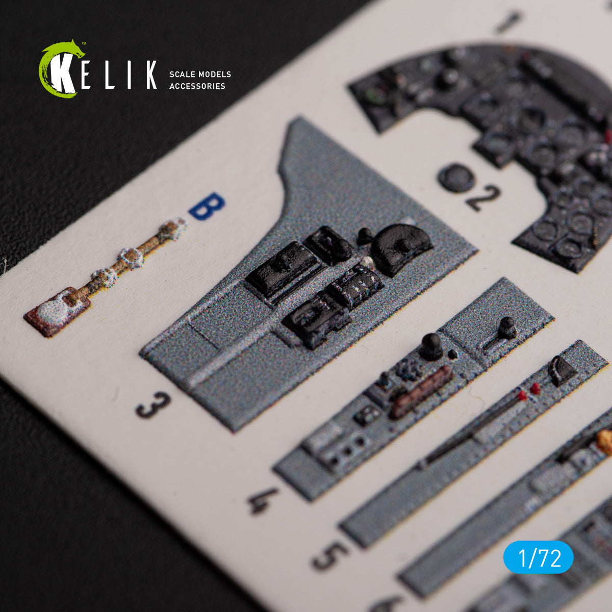Hawker Sea Fury FB.11. Interior 3D Decals (for Trumpeter Aircraft model kit) Scale 1:72 KeliK K72153
