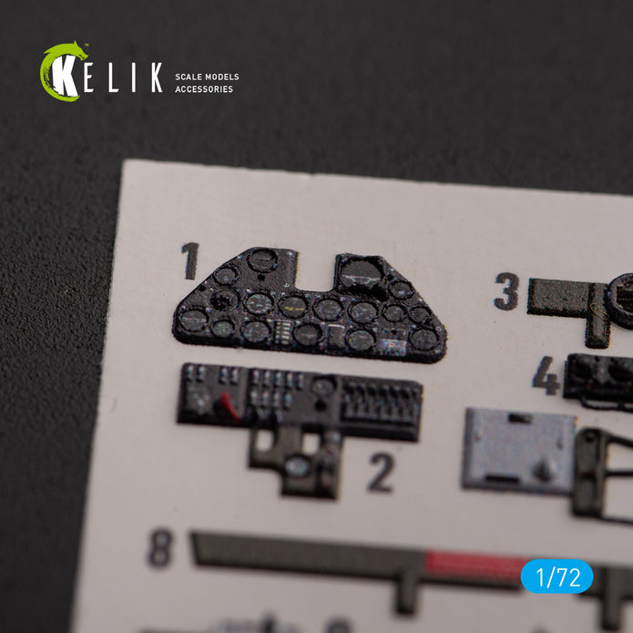 P-40K. Interior 3D Decals (for Special Hobby Aircraft model kit) Scale 1:72 KeliK K72154