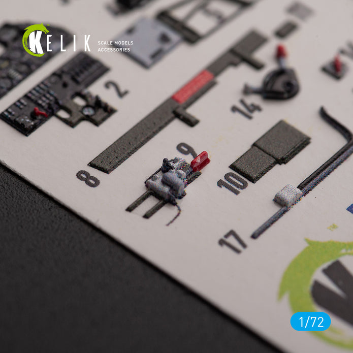 P-40K. Interior 3D Decals (for Special Hobby Aircraft model kit) Scale 1:72 KeliK K72154