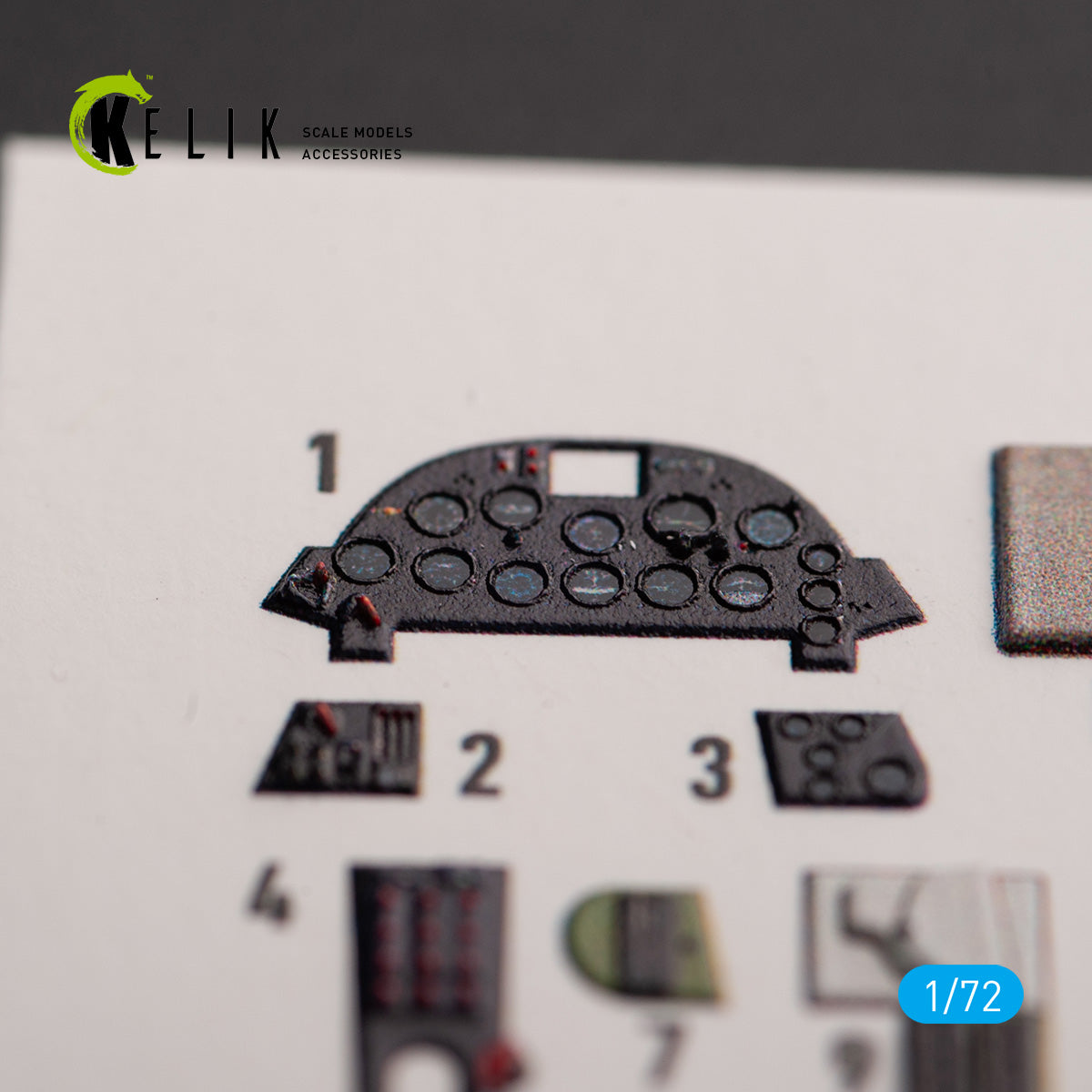 F4U-1A Corsair. Interior 3D Decals (for Tamiya Aircraft model kit) Scale 1:72 KeliK K72155
