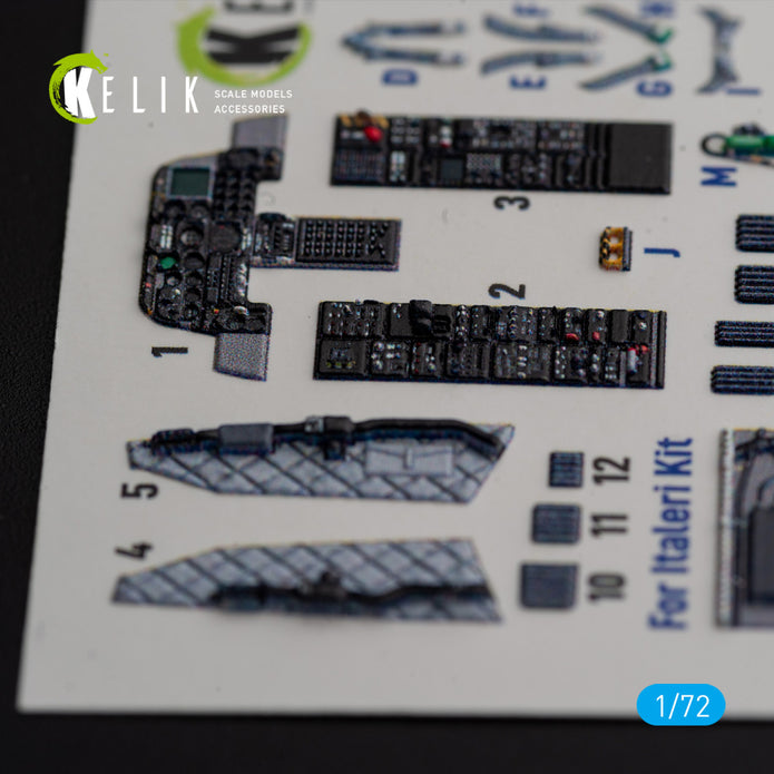 Fairchild Republic OA-10A Thunderbolt. Interior 3D Decals (for Italeri Aircraft model kit) Scale 1:72 KeliK K72157