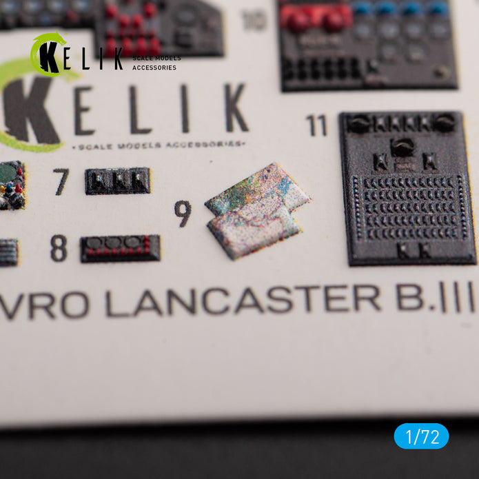 AVRO LANCASTER B.III. Interior 3D Decals (for Airfix Aircraft model kit) Scale 1:72 KeliK K72158