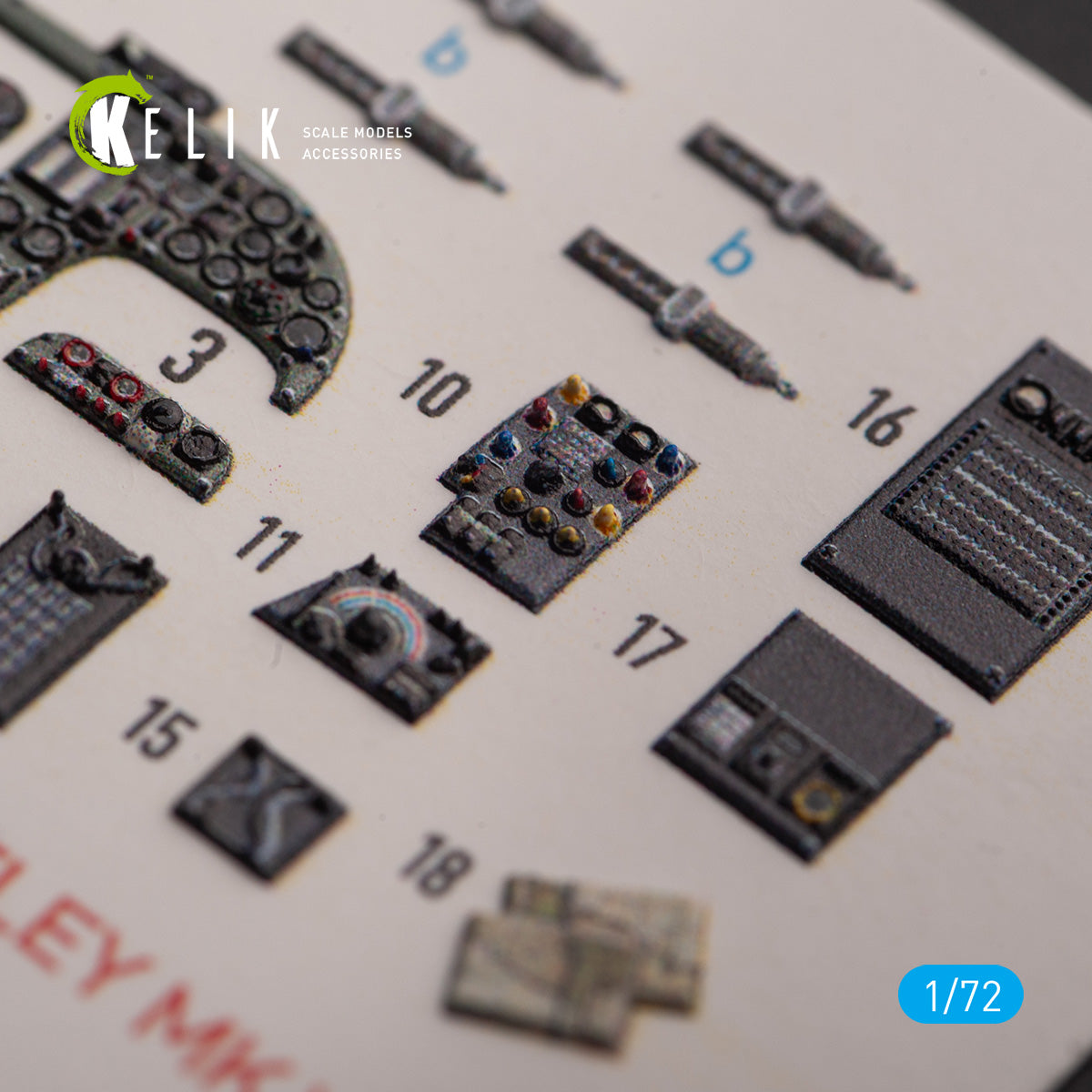 ARMSTRONG WHITWORTH WHITLEY MK.V. Interior 3D Decals (for Airfix Aircraft model kit) Scale 1:72 KeliK K72159