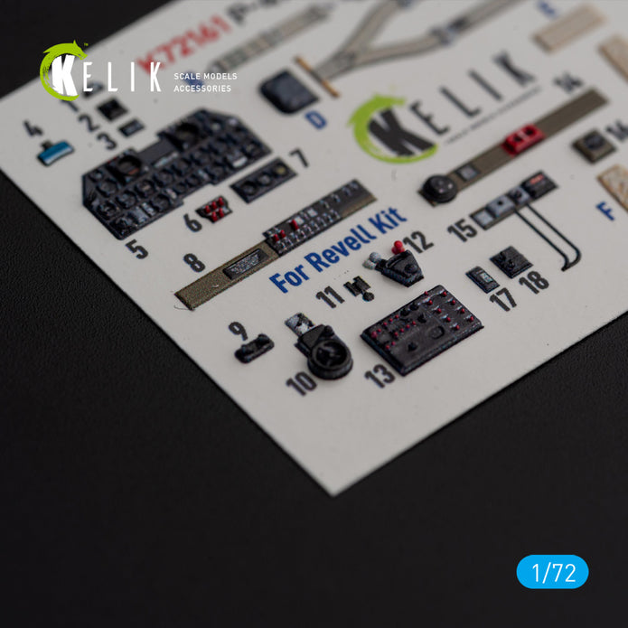 Republic P-47M Thunderbolt. Interior 3D Decals (for Revell Aircraft model kit) Scale 1:72 KeliK K72161