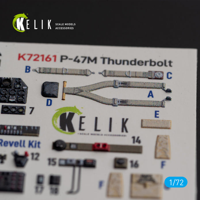 Republic P-47M Thunderbolt. Interior 3D Decals (for Revell Aircraft model kit) Scale 1:72 KeliK K72161