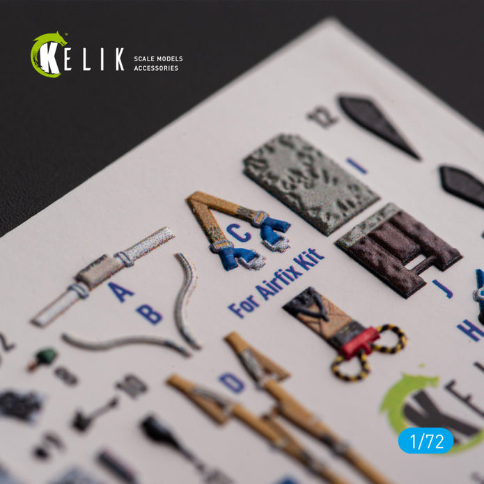 English Electric F.2A Lightning. Interior 3D Decals (for Airfix Aircraft model kit) Scale 1:72 KeliK K72163