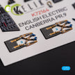 English Electric Canberra PR.9. Interior 3D Decals (for Airfix Aircraft model kit) Scale 1:72 KeliK K72164