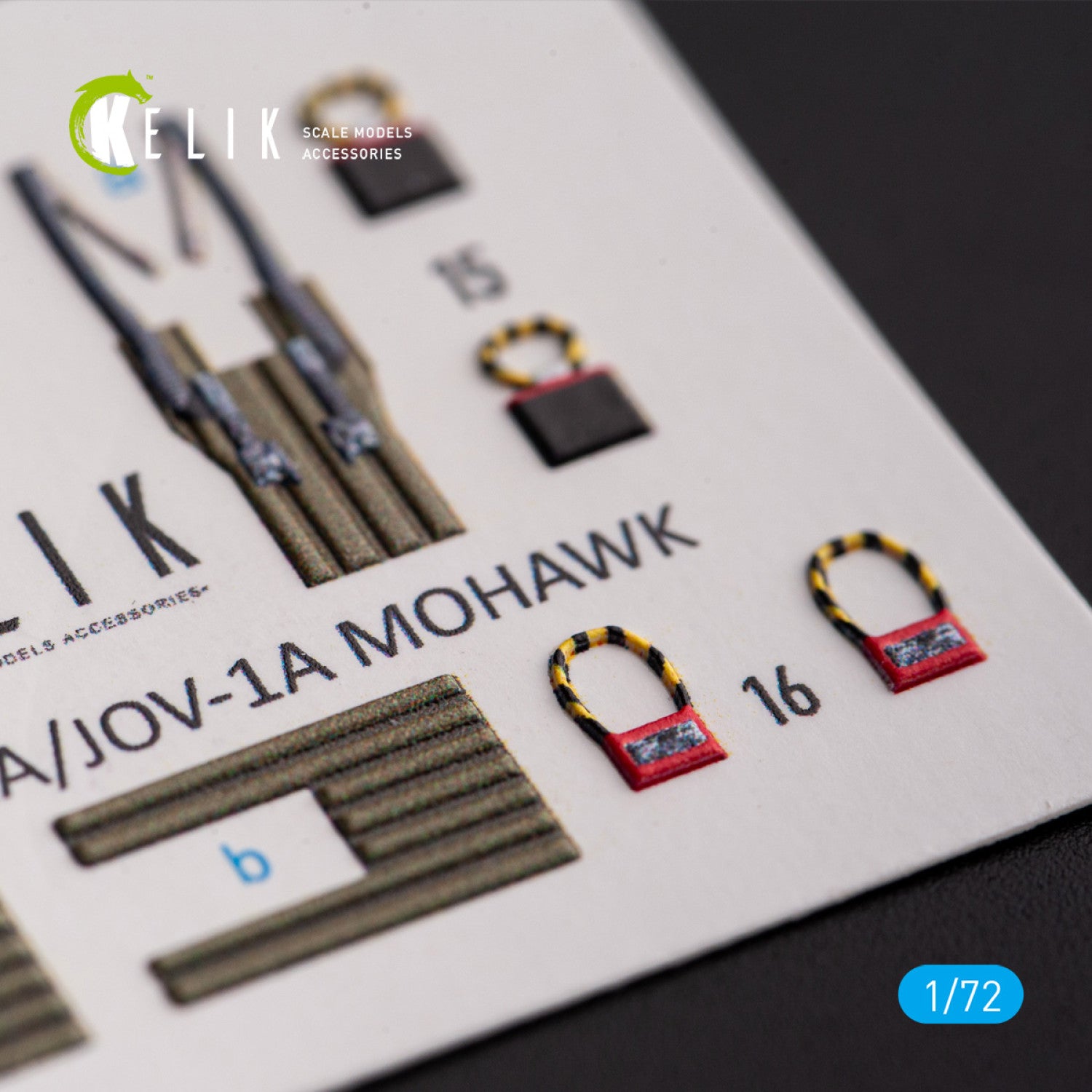 Grumman OV-1A / JOV-1A MOHAWK. Interior 3D Decals (for Clear Prop Aircraft model kit) Scale 1:72 KeliK K72166