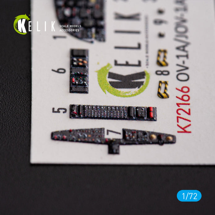 Grumman OV-1A / JOV-1A MOHAWK. Interior 3D Decals (for Clear Prop Aircraft model kit) Scale 1:72 KeliK K72166